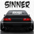 SINNER - grzesznik / naklejka
